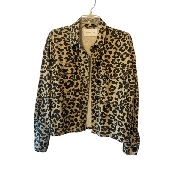 Mustard Seed Leopard Print Button Jacket Size Small - Picture 1 of 12